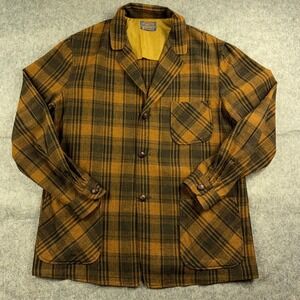 Vtg Pendleton Unstructured Blazer Jacket Men's XL Wool 50s 60s Chore 49er Defect